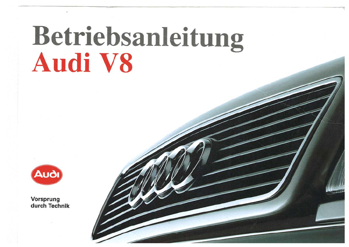 ZV55V8 Funk-Fernbedienung für Audi V8 inkl fahrzeugspezifischer Anleitung 