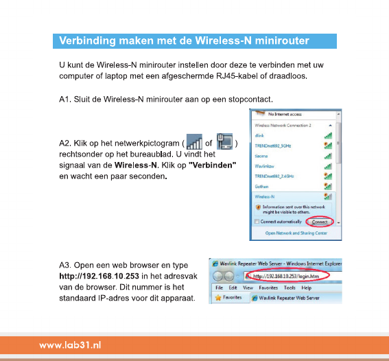 Belofte Schuldig hooi Bedienungsanleitung Lab 31 Wifi-repeater (Seite 27 von 45) (Holländisch)