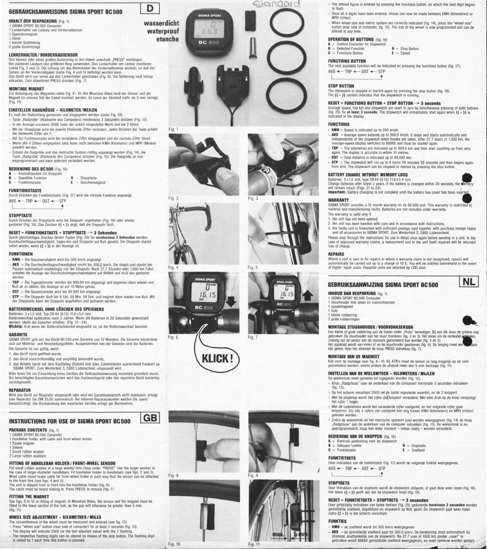 Sigma 906 Bike Computer Wheel Size Chart