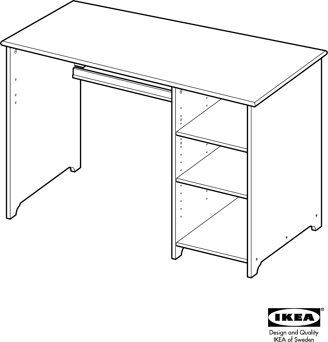 Bedienungsanleitung Ikea Vallvik Bureau Seite 3 Von 12 Danisch