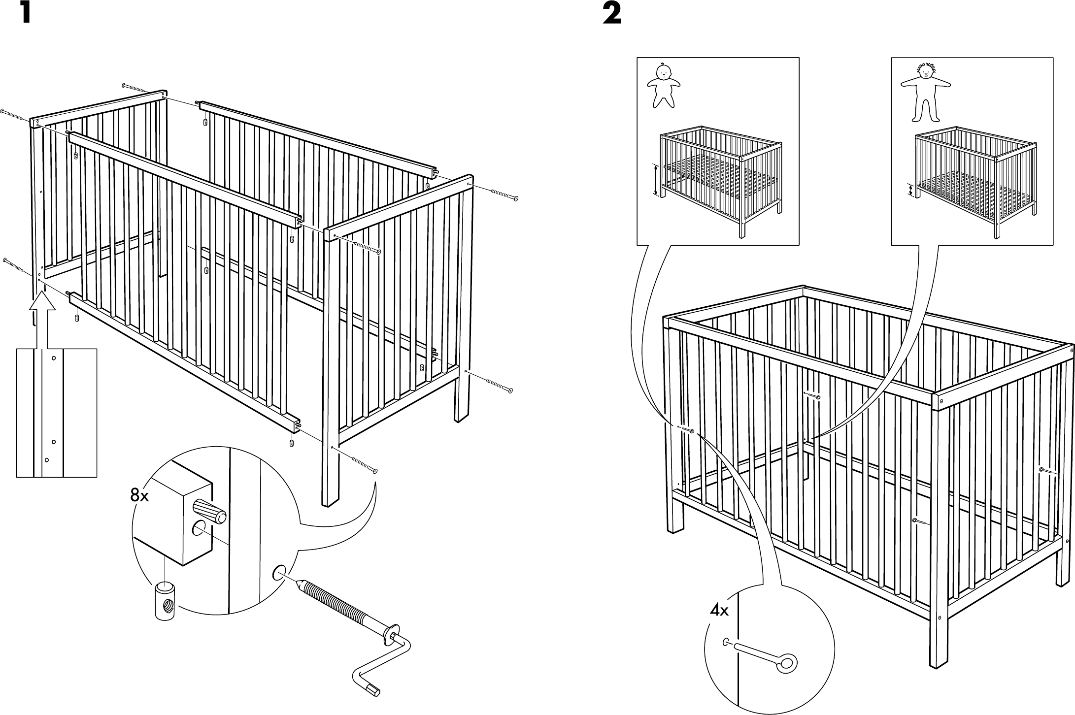детская кровать криттер икеа инструкция по сборке