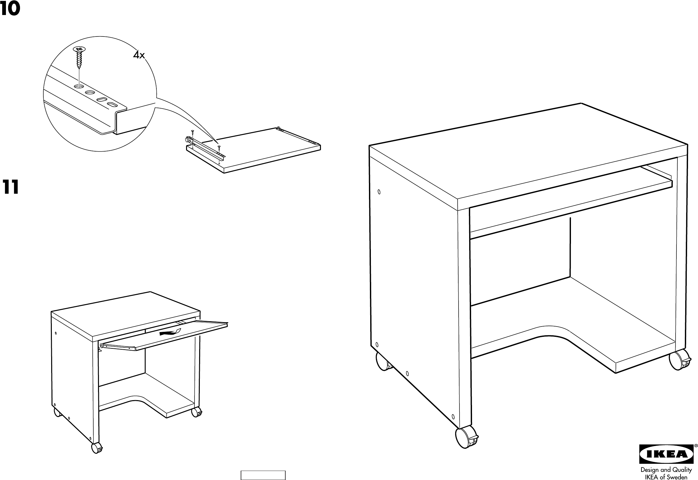 Bedienungsanleitung Ikea Mikael Pc Tafel Seite 1 Von 4 Danisch