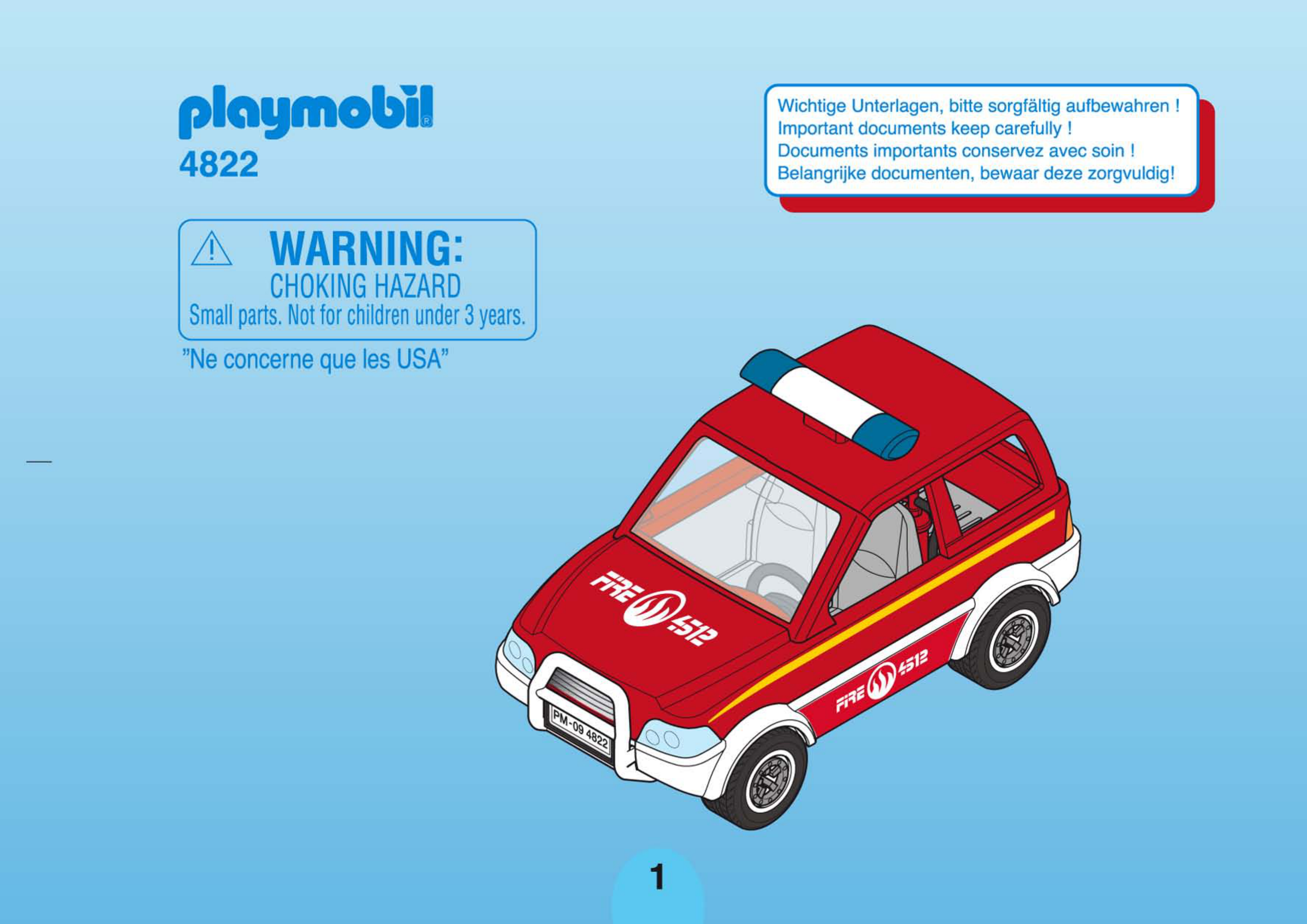 Bauplan / Anleitung DIN A 6-4822 11/6 Playmobil 
